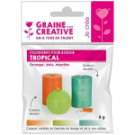 Colorants solides pour bougie - Tropical - 3 couleurs - Orange, vert anis, vert &eacute;meraude - 8g roheline