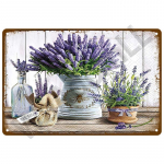 Vintage lilled aiakaunistuste jaoks Retro metallist sildid Kodu Seinakunst Seinapilt Plekksild Toa kujundus Tahvelplaat Kingitus Talumaal 20x30cm