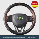 K&auml;sitsi &otilde;mmeldud lehmanahast roolikate mudelitele RAV4, Camry, Corolla, Wildlander Same as pictured steering wheel