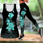 Crystal Clear Flowers Print Joogar&otilde;ivad naistele Mood Treening Retuusid Fitness Sport Vabaaja joogap&uuml;ksid L