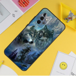 Animal Wolf Galaxy &uuml;mbris Samsung Galaxy A55 A35 A25 A15 A51 A71 A12 A32 A52 A13 A33 A53 A14 A34 A54 Coque jaoks Samsung A53 5G