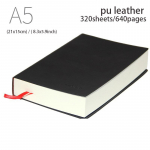 640/400/240/160 lehek&uuml;lge &uuml;lipaksu joonega &otilde;pilasp&auml;evik m&auml;rkmik kontoritarvete A4/A5/A6 PU nahast &auml;rit&ouml;&ouml; m&auml;rkmik A5 Black 640page