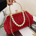 Mood Naiste Oranž Rohelised &Otilde;lakotid Prom Clutch Pearl Chain Crossbody kotid Naistele Chic Totes Pu Nahast k&auml;ekotid ja rahakott