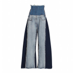 Kevad Suvi S&uuml;gis Naiste K&otilde;rge V&ouml;&ouml;koht T&uuml;kkidest Vintage Denim P&uuml;ksid Vabaaja Toores &Auml;&auml;r Lai Jalg Denim P&uuml;ksid XXL sinine