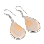 Montana Agate Handmade 925 Sterling Silver Jewelry Earring 1.77 n3p38