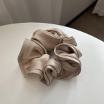 Prantsuse satiinist suured juuksen&ouml;&ouml;rid naistele, lihtne &uuml;lisuur elastne juuksepael, juuksekaunistused, hobusesabast peakatted must