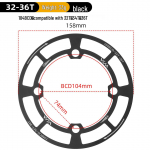 Maastikuratta 104BCD alumiiniumist ketikaitse ketiratta kate