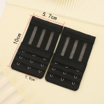 Naiste rinnahoidja pikendus, 3 rida, 3 konksu, elastne rinnahoidja seljaosa, pikendavad rihmad aluspesu tarvik 1 tk must