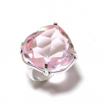 Pink Kunzite Handmade 925 Sterling Silver Jewelry Ring Size 7 w1i41