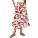 Naiste lendlevad volangidega &auml;&auml;ris, joonega maksiseelikud elastse v&ouml;&ouml;kohaga elegantsed mitmekihilised Boho pikad seelikud XL