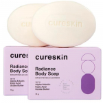 Cureskin Radiance Body Soap | For Pigmentation & Sun Damage with Alpha Arbutin, Kojic Acid and Ucuba Butter | Soap Tan Removal, 75 g (Pack of 2)