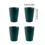 Nisu&otilde;lgedest triibulised veetopsid 4 tk Multifunktsionaalne piima-kohvikruus majapidamises kasutatav plastikust suuveetops joogitarvikud