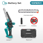 YOFIDRA 8-tolline 4500W harjadeta elektriline oksasaag juhtmeta kettsaag puidut&ouml;&ouml;ks, &uuml;hildub Makita 18V-21V akuga Without Battery