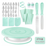 K&uuml;psetus- ja kaunistamist&ouml;&ouml;riistade komplekt, Koogikaunistamise laud, P&ouml;&ouml;rdalus, Kaunistamistopsik, Kaunistamiskott, Spaatel-kaabits, Plastikust p&ouml;&ouml;rdalus