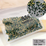 1440-osaline smaragd roheline terava p&otilde;hjaga &uuml;mmargune puur k&uuml;&uuml;nte kunsti kaunistus - tumeroheline