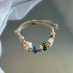 Boho stiilis k&auml;sitsi valmistatud t&auml;rniga keraamiline k&auml;ev&otilde;ru naistele t&uuml;drukutele, ainulaadne etniline stiil, reguleeritav k&auml;ev&otilde;ru, ehted, aksessuaarid, kingitused