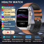 2025 Uued Health Glance EKG AI Diagnostika Nutikellad Meestele S&uuml;dame L&ouml;&ouml;gisagedus Verer&otilde;hk IP68 Veekindlad Nutikellad HUAWEI IOS jaoks Brown Leather