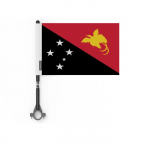 Drapeau &ndash; Papouasie-Nouvelle-Guin&eacute;e &ndash; 5 t&uuml;kki &ndash; 14 x 21 cm &ndash; pol&uuml;ester &ndash; v&auml;limine