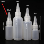 10 tk T&uuml;hjad PE Plastikust Liimipudelid Keeratavate Korkidega Pigistatavad Vedeliku Tindipudelid &Otilde;lipiipetipudelid 10ML/20ML30ML/50ML Hulgim&uuml;&uuml;k