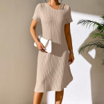 &Uuml;hev&auml;rviline Seksikas Trend L&otilde;hikuga Slim Fit Puusi embav L&uuml;hikeste varrukatega Kleit Mood naistele Kleit XL must