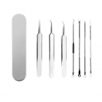 Yousheng Blackhead Remover Tweezers Set Stainless Steel Acne Clip Kit with Anti-slip Handle Pimple Popper Tool Easy to Carry Blackhead Extractor Skin C
