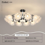 Elutoa l&uuml;hter, LED peavalgusti, Lihtsad ja kaasaegsed magamistoa valgustid 12 headlights must