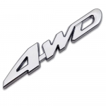 GETON TURBO 4WD 3D Embleem Metall Kahepoolne teip Lihtne paigaldada Universaalne Auto Logo Free