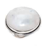 Natural Moonstone Gemstone Handmade 925 Sterling Silver Jewelry Ring Size 7 o2l79