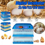 72/96/112/120 muna Reguleeritav Automaatne P&ouml;&ouml;ramine Inkubatsioon Elektrooniline Digitaalne Inkubaator Haudumismasin Kana Pardile v&otilde;i Hanele Kahetoiteallikas 220V 120 Eggs