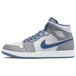 Air Jordan 1 Mid Cement True Blue Meeste Tennised Hall Tsement-Hall Valge DQ8426-014 40.5