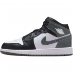 Air Jordan 1 Mid GS Iron Grey Laste Tossud Must Valge DQ8423-001 36