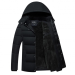 Talvised vabaaja massiivsed fliisjakid meeste kapuutsiga Paks hoiatav mantel 4XL