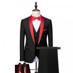 Meeste k&otilde;hn 3-osaline komplekt Formaalne Slim Fit Tuxedo balli&uuml;likond / Meeste Peigmehe Pulma Bleiserid Kvaliteetne Kleit Jope Mantel P&uuml;ksid Vest XL tumesinine v&auml;rv