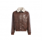 Adidas Originals FW25 PU-polsterdatud jope Br&auml;ndilogo Kolm triipu Soe Spordilik L&otilde;tv Pikkade varrukatega Puuvillane mantel Meeste jakid KF3692 XS