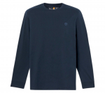 Timberland Logo LS Tee - Herren Langarm T-Shirt Bio-Baumwolle Blau TB0A2FQD-Z02 ORIGINAL XXL sinine