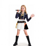 T&uuml;drukute Rumi Zoey Mira Prinditud Peokleit Kost&uuml;&uuml;m Lastele Superstaar Laulja Tantsija Halloweeni Rollim&auml;ng Cosplay R&otilde;ivastus 100 must