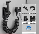 K&auml;eshoitav WC bideesegisti pihusti roostevabast terasest vannitoa bidee pihusti komplekt k&auml;sipihusti du&scaron;ipea isepuhastuv ilma l&ouml;&ouml;gita must