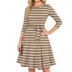 Naiste kokteilikleidid 3/4 varrukaga vintage pulmak&uuml;lalise kleit L must