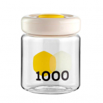 Kohvioad Hermeetiline Purk Kohv Tee P&auml;hklid Toidupurk &Uuml;he Puutega V&auml;rskuse Tihendi Disain Toidu S&auml;ilitusn&otilde;u 1000ML