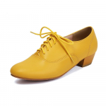 Moodne Naiste &Uuml;mar Nina Vabaaja King Oxfords Naiste Jalatsid Nahk Kleit Kummist &Uuml;hev&auml;rviline Vabaaeg Paelad Rooma Korter PU Kangas Brogue 35-43 35 kollane