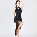 Naiste L&auml;ikiv Tuttkaelusega Kleit Roaring Flapper Gatsby Ladina Tants Litritega Kehasse H&otilde;lmav Kleit XL must