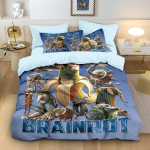 Multikas Ai Ajurotk Tung Tung Sahur Voodipesukomplekt Magamistoa Kaunistus Tekikott Padjap&uuml;&uuml;r T&auml;iskasvanud Poiss T&uuml;druk &Uuml;hekohaline Kahekohaline Suur Suurus 100x135cm-2pcs