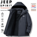 JEEP SPIRIT Meeste talvine soe puuvillane jakk 2XL tumehall v&auml;rv
