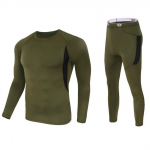 Meeste Outdoor Sport Suit Tight Thermal aluspesu komplekt XXXL armee roheline v&auml;rv