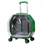 L&auml;bipaistev lemmikloomakohver, suure mahutavusega, reisikohver koerale, kaasaskantav v&auml;lis&otilde;hu mullikast, lennukikast Green - translucent