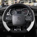 for Citroen C3/C3 Picasso Aircross Lumiere Pluriel DS3 DS5 9Colors Car Steering Wheel Cover PU Leather Non-slip Auto Accessories D shape Black