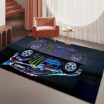 Rallis&otilde;iduauto vaip Suur suurus 3D-tr&uuml;kiga libisemiskindel p&otilde;himatt Pehme mugav vaip elutuppa laste poiste magamistuppa kodu kaunistamiseks 80x120cm