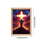 4D LED Maalimine Imelamp Maalimist inspireeriv Jeesuse Maal Dekoratiivsed Tuled LED Parim S&uuml;nnip&auml;ev Kristlikud Kingitused Magamistoa jaoks