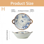 Jaapani majapidamisnuudlikauss 7,5-tolline keraamiline supikauss k&auml;epidemega salati-pasta kauss k&ouml;&ouml;gin&otilde;ud mikrolaineahi k&uuml;psetusn&otilde;ud 7.5 inch