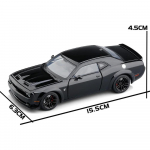 1/32 Dodge Charger SRT Sulamist Musle Auto Mudel Die-cast & M&auml;nguasi Metallist S&otilde;idukid Sportauto Mudel Simulatsioonheli ja valgusega Kingitus must